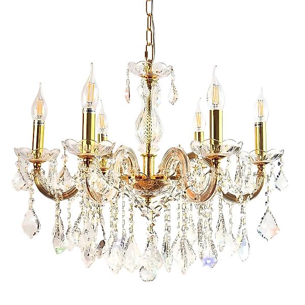 PGA-Lights Kronleuchter Kristall Kronleuchter Gold Ø60cm günstig online kaufen
