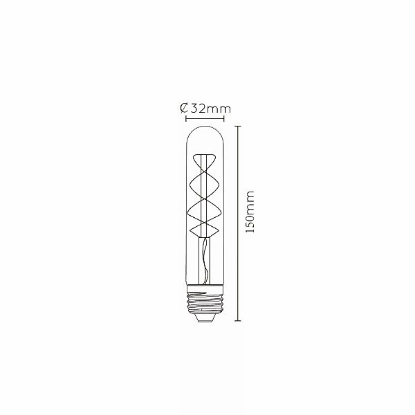 LED Filament Lampe ersetzt 40W E27 Röhre - T30 4,9W 380lm 2200K dimmbar Ein günstig online kaufen