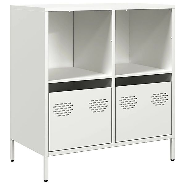 vidaXL Sideboard Weiß 68x39x73,5 cm Kaltgewalzter Stahl 851363 günstig online kaufen