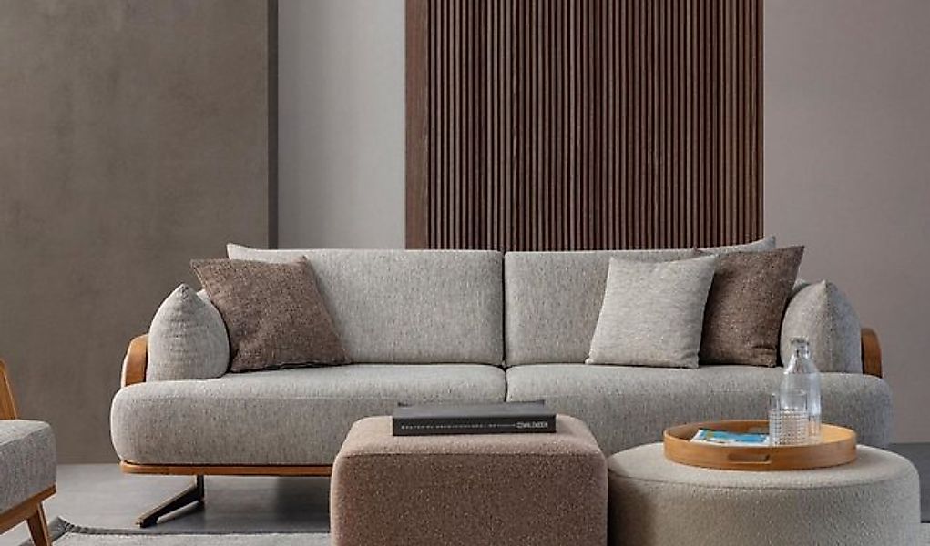 Xlmoebel Sofa Luxuriöse 3-Sitzer Sofa Helles Farbe Modern Möbel Wohnzimmer günstig online kaufen