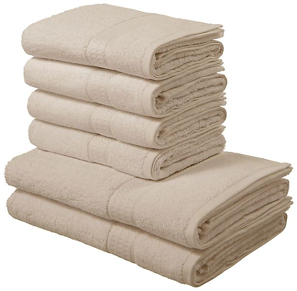 my home Handtuch Set »Juna, 2 Duschtücher 70x140, 4 Handtücher 50x100, 100% günstig online kaufen