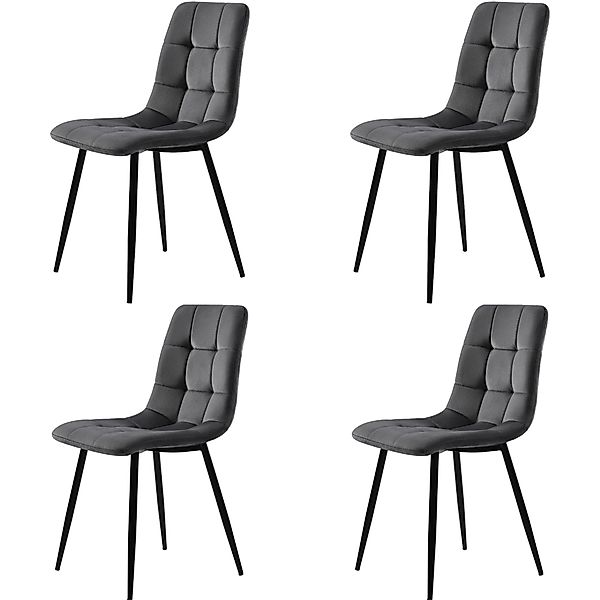 IDEASY 4-Fußstuhl 4St, Polsterstuhl Design Stuhl, günstig online kaufen
