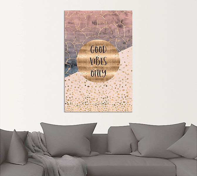 Artland Wandbild »Nur gute Schwingungen«, Sprüche & Texte, (1 St.), als Alu günstig online kaufen
