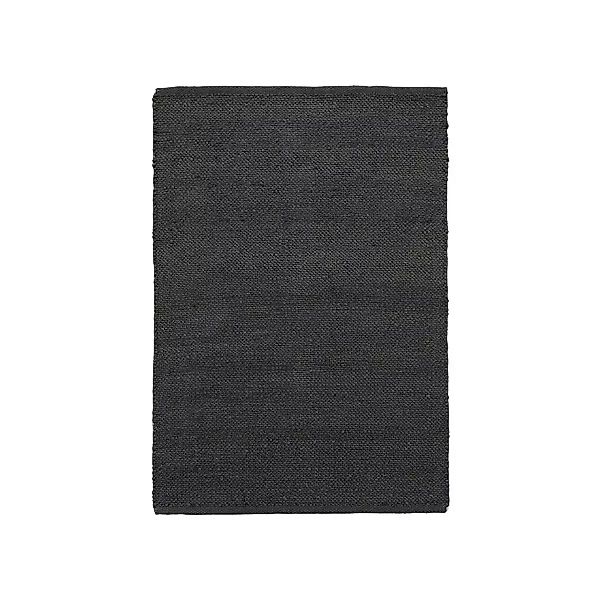 Teppich Hempi in Schwarz aus Baumwolle und Jute günstig online kaufen