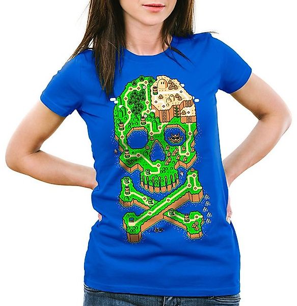 style3 T-Shirt Mario Skull totenkopf videospiel konsole super world günstig online kaufen