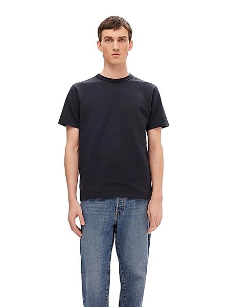 Selected Homme Herren Rundhals T-Shirt SLHSANDER SEERSUCKER - Regular Fit günstig online kaufen