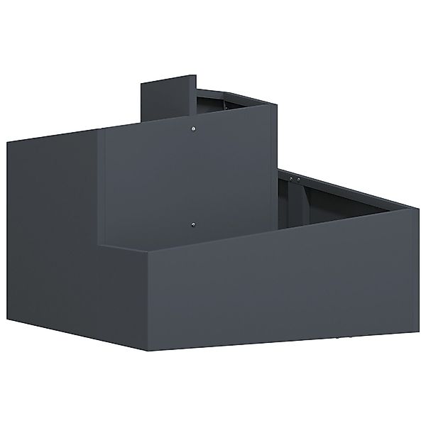 vidaXL Blumentopf Kunststoffpflanzer Anthrazit Kunststoff Mittel günstig online kaufen