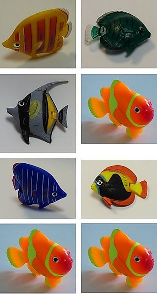 Aqua-Parts Dekofigur 7331 Wassersäulen Zubehör Fische 8-er SET bunt DEKO, B günstig online kaufen