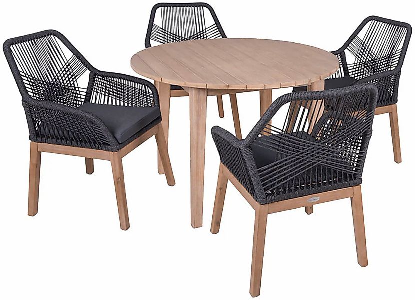 Garden Pleasure Garten-Essgruppe "ARVADA/POMONA Set 1", (5 tlg.) günstig online kaufen