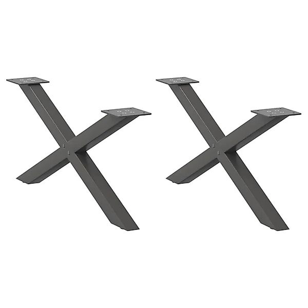 vidaXL Couchtischbeine X-Form 2 Stk Anthrazit 70x30-31 cm Stahl 4012886 günstig online kaufen