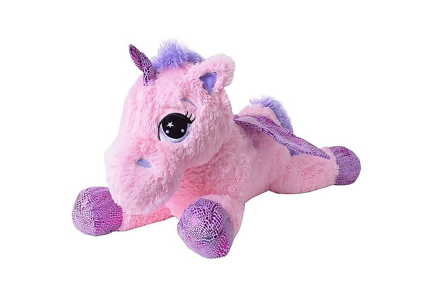 TE-Trend Kuscheltier Einhorn 60 cm Plüschtier Unicorn Stofftier pink, mit l günstig online kaufen