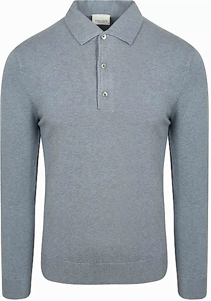 Profuomo Longsleeve Poloshirt Luxury Basic Blau - Größe XXL günstig online kaufen