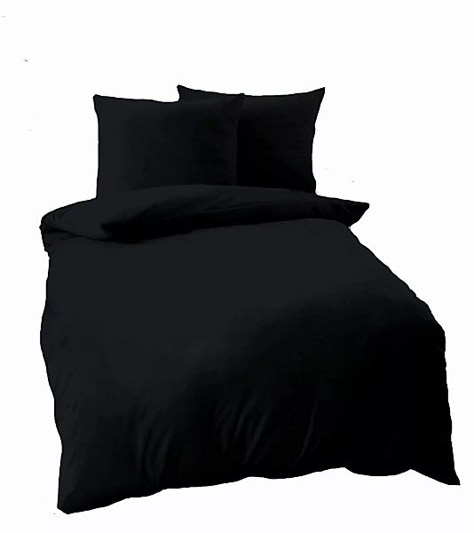 Kaeppel UNI Mako-Satin Bettwäsche 135x200 100% Baumwolle - 3000-schwarz-135 günstig online kaufen