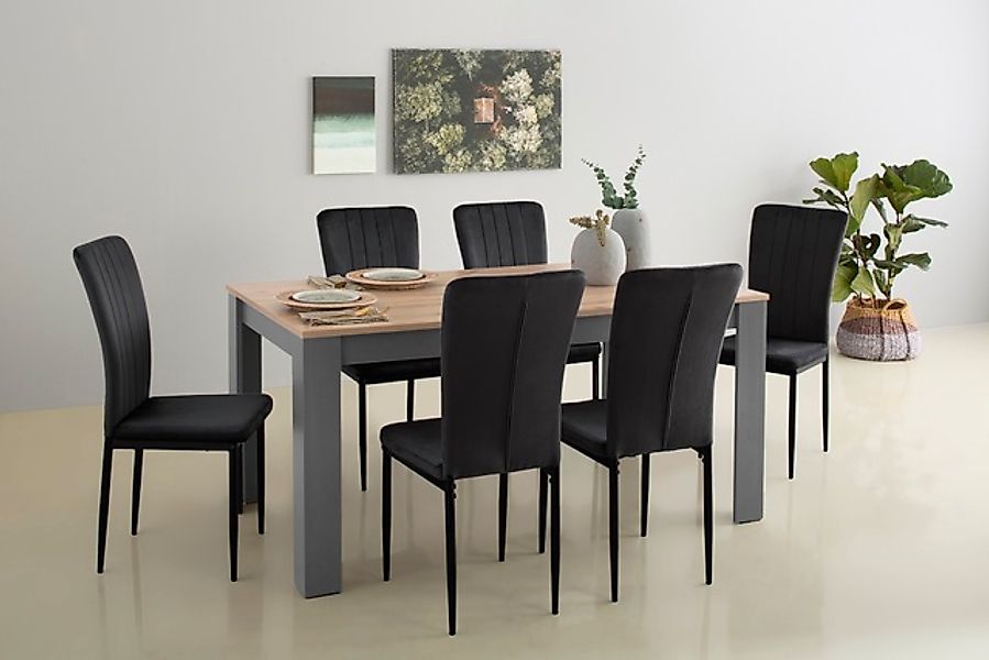 Home affaire Essgruppe »Bergamo Tisch Stühle Speisezimmer Bestseller« Set, günstig online kaufen