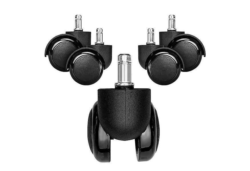 kwmobile Stuhlrolle 5x Hartbodenroller 11/50mm - Ersatzrollen Bürostuhl, (5 günstig online kaufen