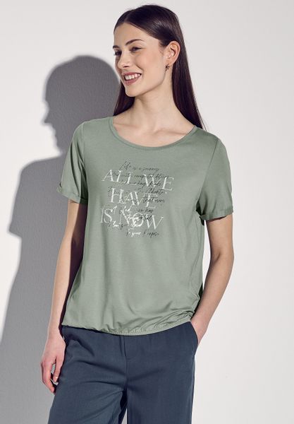 STREET ONE Rundhalsshirt mit Elastiksaum günstig online kaufen