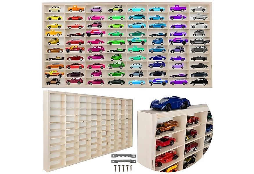 KRUZZEL Mehrzweckregal Holzregal Wandregal Kinderregal, 18-tlg., 80 Fächer günstig online kaufen