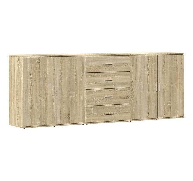 vidaXL Sideboard Sideboards 3 Stk. Sonoma-Eiche Holzwerkstoff (1 St) günstig online kaufen