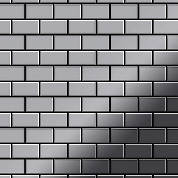 ALLOY Mosaik Fliese Massiv Metall Edelstahl Hochglanz Grau 1,6mm House-s-s- günstig online kaufen