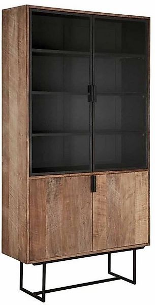 DTP Buffet Vitrinenschrank Odeon, Teak/Metall günstig online kaufen