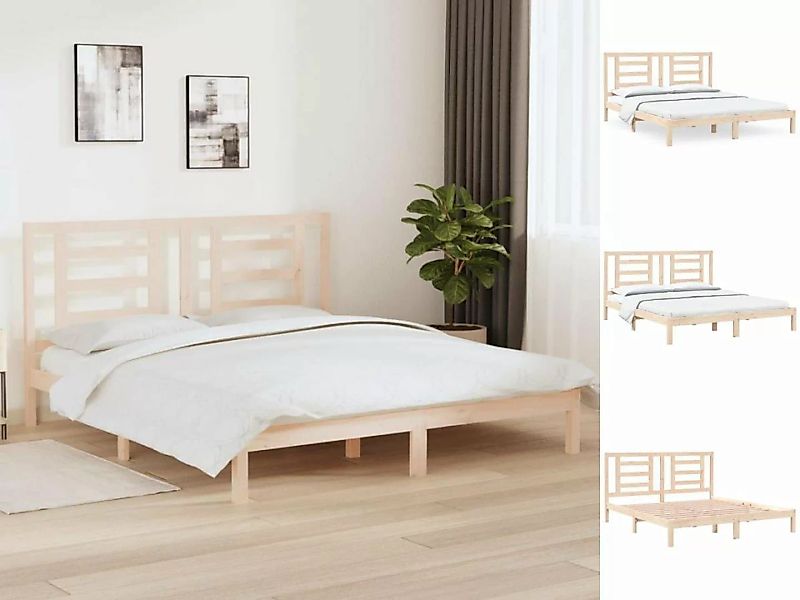 vidaXL Bettgestell Massivholzbett 180x200 cm 6FT Super King Size Bett Bettg günstig online kaufen