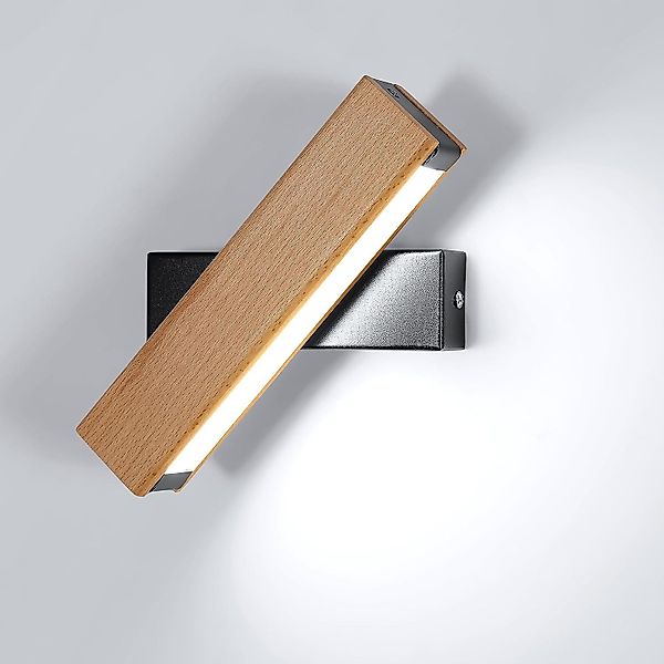 Goeco LED Wandleuchte Massivholz 360° drehbar, günstig online kaufen