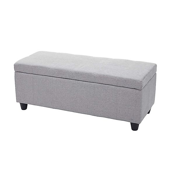 MCW Aufbewahrungs-Truhe Kriens Stoff/Textil 45x114x45cm Hellgrau günstig online kaufen