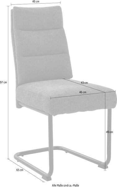 NIEHOFF SITZMÖBEL Esszimmerstuhl () Webstoff 2er Set, verschiedene Farben, günstig online kaufen