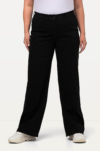 Ulla Popken Funktionshose Jeans Mary weites Bein 5-Pocket-Schnitt günstig online kaufen