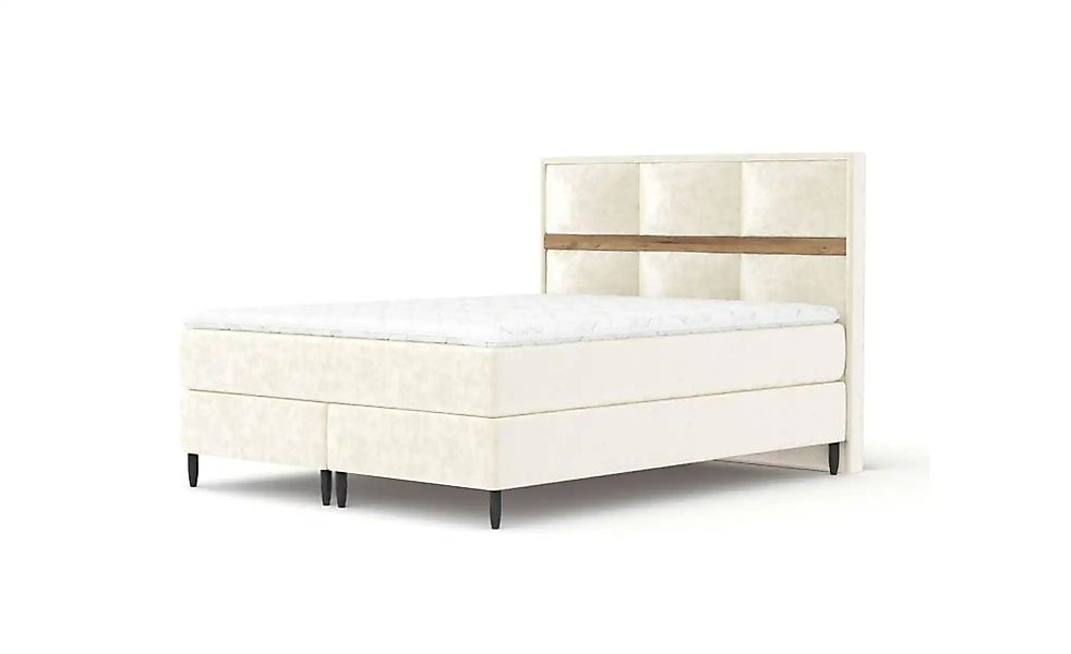 Boxspringbett   ¦ creme ¦ Maße (cm): B: 145 H: 123 Betten > Komfortbetten - günstig online kaufen