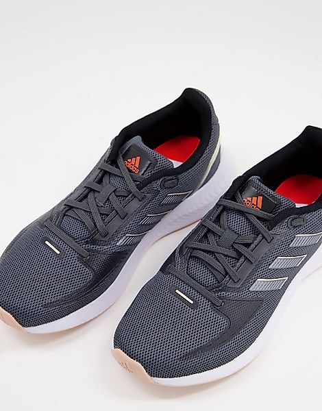 adidas Running – Run Falcon 2.0 – Sneaker in Dunkelgrau und Beige günstig online kaufen