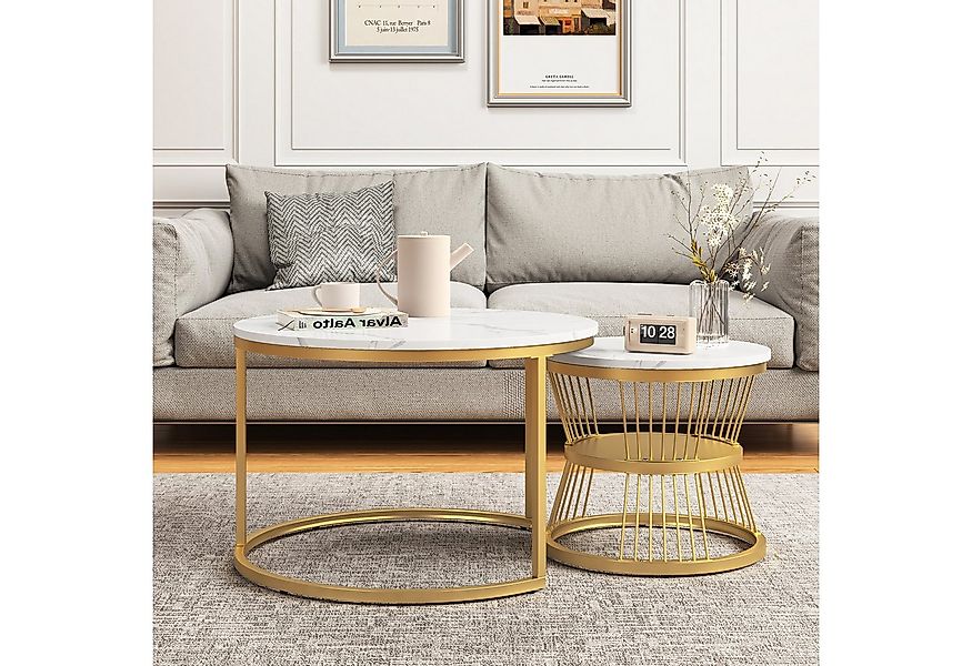 PXloue Couchtisch Satztisch Beistelltisch stapelbarer Sofatisch, mit Bodens günstig online kaufen