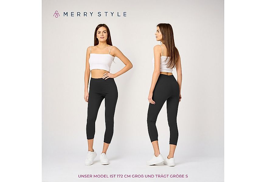 Merry Style Leggings Caprihose Damen 3/4 Hose MS10-199 (1-tlg) aus Baumwoll günstig online kaufen