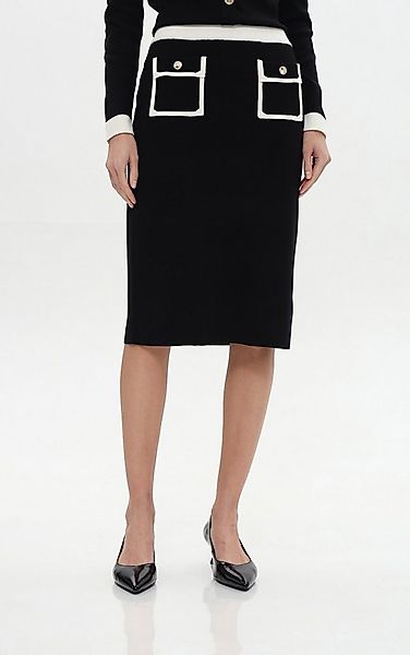 Passioni Midirock mit Kontrastpaspeln günstig online kaufen