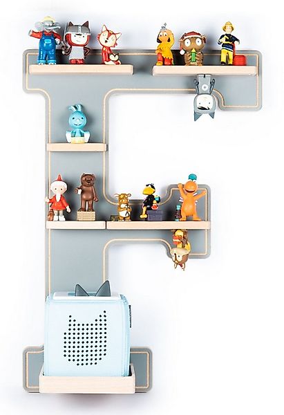 Boarti Wandregal Holz Regal Buchstabe F für Toniebox Tonies Figuren günstig online kaufen