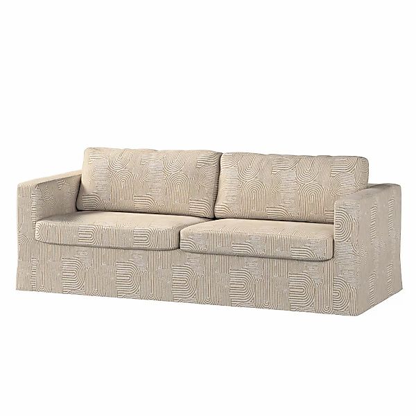 Bezug für Karlstad 3-Sitzer Sofa nicht ausklappbar, lang, beige-ecru, Bezug günstig online kaufen