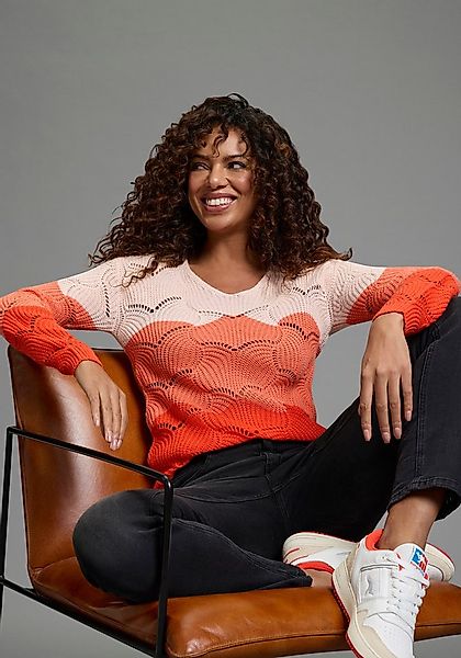 Laura Scott Ajourpullover leichter Sommerpullover mit Lochmuster und femini günstig online kaufen