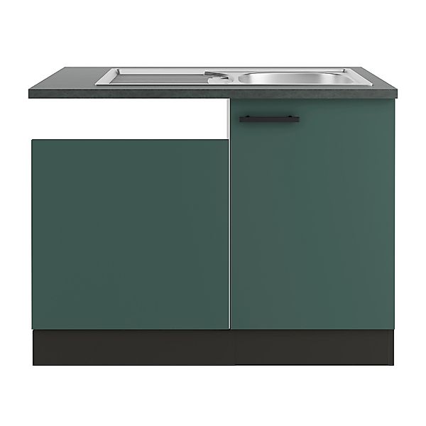 OPTIFIT Verona405 Spülenschrank-Set Steingrün günstig online kaufen