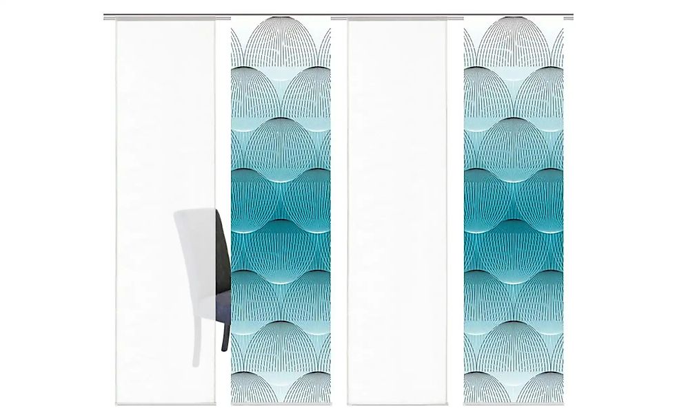 HOME WOHNIDEEN Schiebegardine "BENARIS" Klettband 4 Stk. tlg. HxB: 245x60, günstig online kaufen