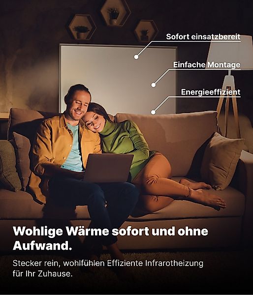 VIESTA Infrarotheizung H300 Carbon Crystal Heizpaneel 300 Watt mit TH10 The günstig online kaufen