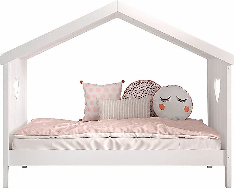 Vipack Hausbett "Amori, inkl. Dach, Rückseitig offen, mit Rolllattenrost", günstig online kaufen