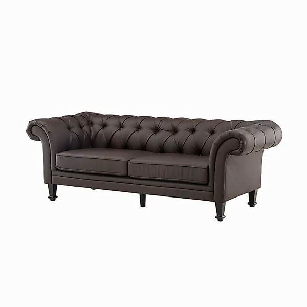 ebuy24 Sofa Ätran Sofa 3-Sitzer PU Kunstleder braun. günstig online kaufen