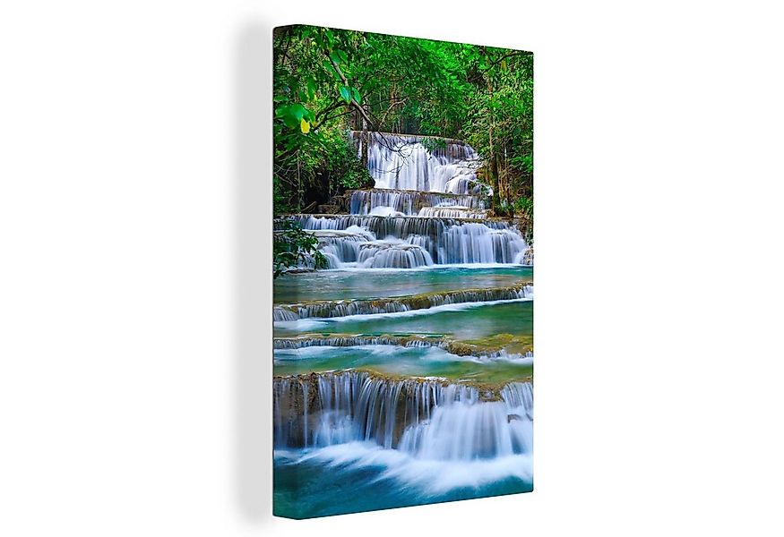 OneMillionCanvasses® Leinwandbild Wasserfall - Bäume - Natur - Dschungel, F günstig online kaufen