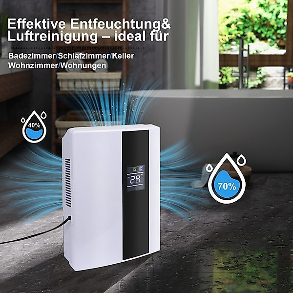 Nettlife Luftentfeuchter Elektrisch Entfeuchter 2000ml Raumentfeuchter günstig online kaufen