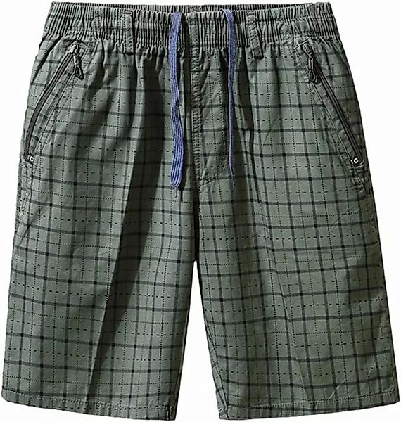 FIDDY Shorts Karierte Chino-Shorts für Herren, Sommer-Bermuda-Shorts aus Ba günstig online kaufen