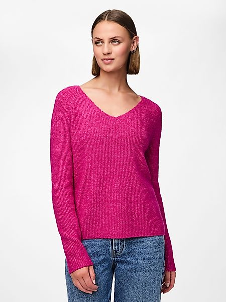 pieces V-Ausschnitt-Pullover PCELLEN LS V-NECK KNIT günstig online kaufen