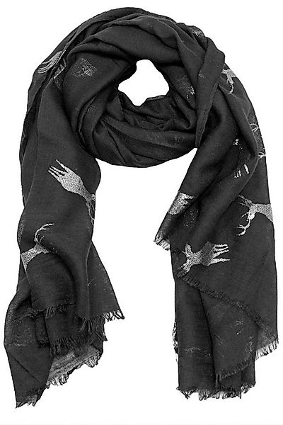 Trachtenland Schal Halstuch Trachten mit Glitter Hirschmotiv 185 x 70 cm günstig online kaufen