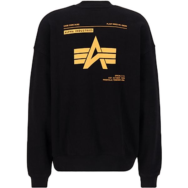 Alpha  Sweatshirt Logo Back Print Sweater - black günstig online kaufen