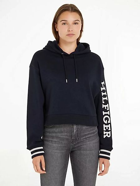 Tommy Hilfiger Kapuzensweatshirt REG MONOTYPE SLV CROP HOODIE mit markantem günstig online kaufen