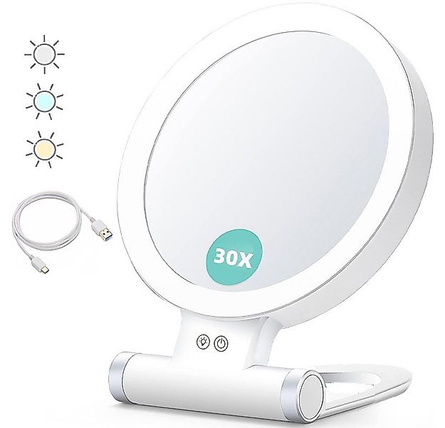 PRIISF Standspiegel LED Kosmetikspiegel mit Beleuchtung Dimmbar Schminkspie günstig online kaufen